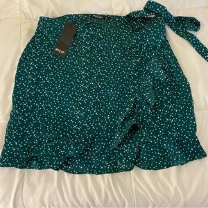 Nasty Gal You Spit This Satin Wrap Mini Skirt